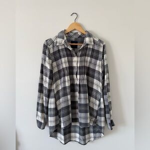 AMERICAN EAGLE | Plaid 1/2 Button Shirt (size medium)